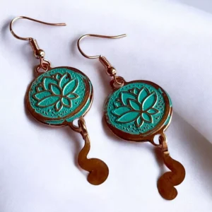 Aros de Cobre Flor de Loto 2