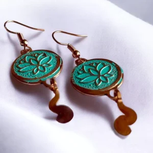 Aros de Cobre Flor de Loto