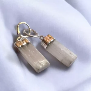 Aros de Selenita Bañados en Plata 2 Aros de Selenita Bañados en Plata 2