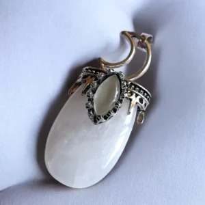 Colgante Luna Mística con Cuarzo Cristal 2