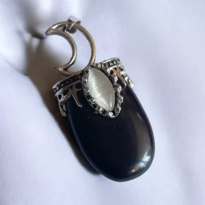 Colgante Luna Mística con Obsidiana 2