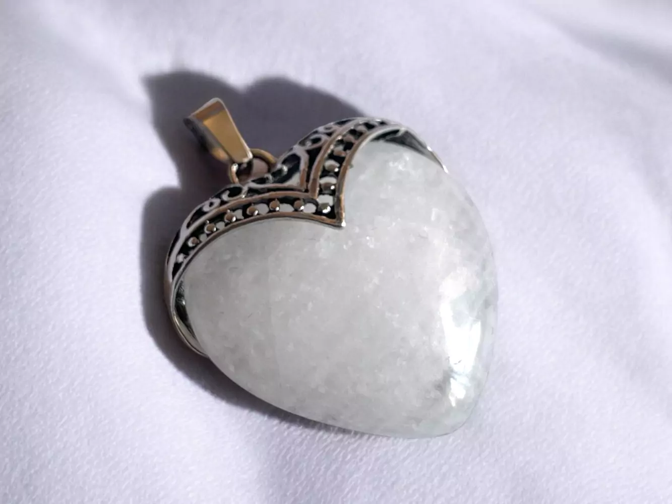 Colgante de Corazón con Cuarzo Cristal 2