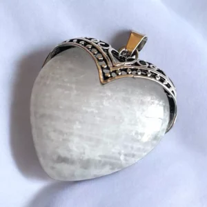 Colgante de Corazón con Cuarzo Cristal