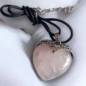 Colgante de Corazón con Cuarzo Rosa 2