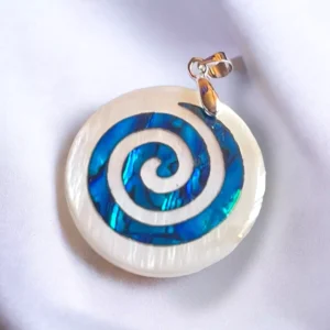 Colgante de Espiral con Nácar y Avalon