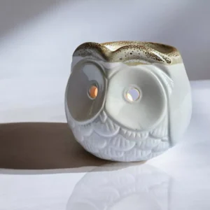 Difusor de Aromas para Velas en Forma de Búho de Cerámica