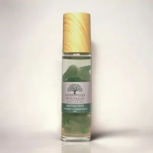 Roll-on de aromaterapia antiestrés con fondo blanco